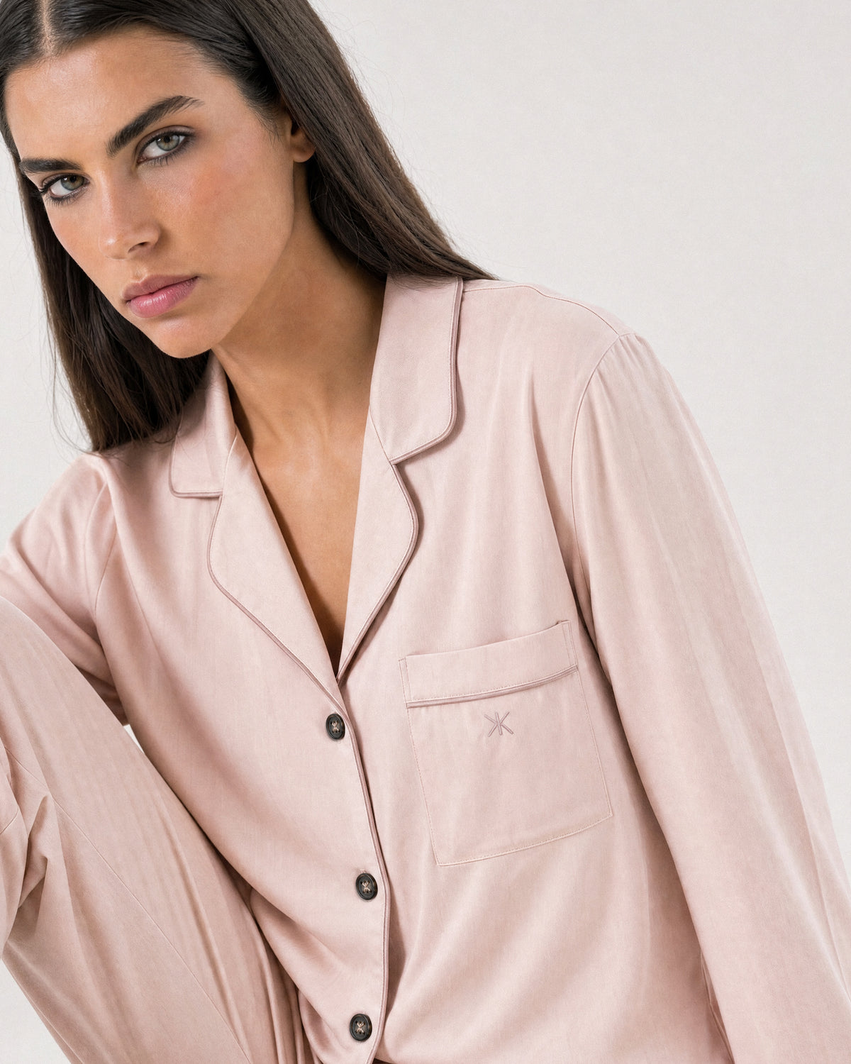 Pigiama lungo in Tencel™ Lyocell